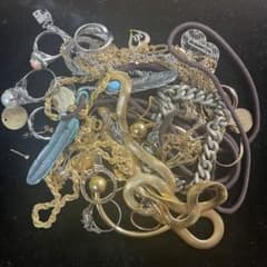 アクセサリー まとめ売り 大量 遺品整理 生前整理 イミテーション ① アクセサリーまとめ売り イミテーション 遺品整理 生前整理 ゴールド