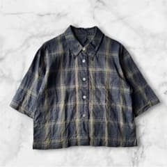 マーガレットハウエル LARGE CHECK LINEN チェック リネンシャツ