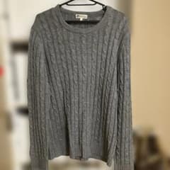 ケーブルニット グレー L メンズのサムネイル