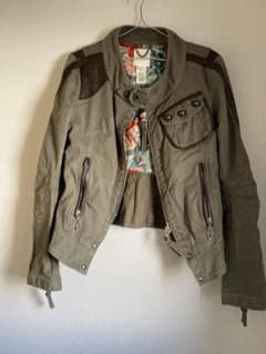 DIESEL ジャケット ブルゾン　カーキ×ブラウンのサムネイル