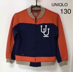 《再出品》130 ユニクロ   ジャージ  ジャンパー  上着  (春・秋向け)のサムネイル