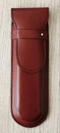 MONTBLANC】モンブラン ペンケース 2本差し 本革 レザー ボルドー