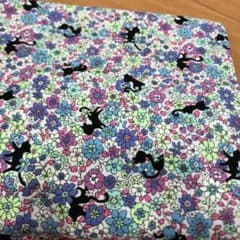 オックス生地  花とねこのサムネイル