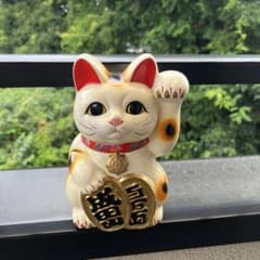 成田山　招き猫 陶器製 貯金箱　置物 左手上げ 三毛猫　商売繁盛　希少 成田山 招き猫 陶器製 貯金箱 置物 左手上げ 三毛猫 商売繁盛 希少