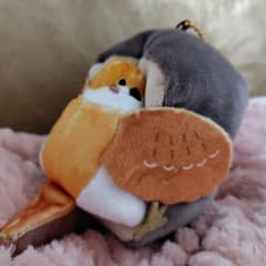 むぎゅっ鳥 　マスコット　ぬいぐるみ 【スズメ】のサムネイル