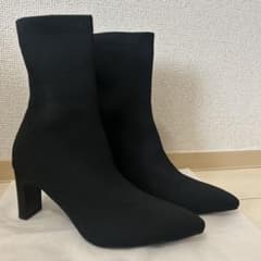 【美品】RANDA ストレッチ プレートヒールソックスブーツ Mサイズ ブラックのサムネイル