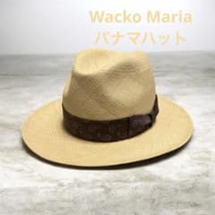 【希少】WACKO MARIA×B印YOSHIDA パナマハット ワコマリア WACKO MARIA 東京ハットロッカーズ パナマハット ドット柄