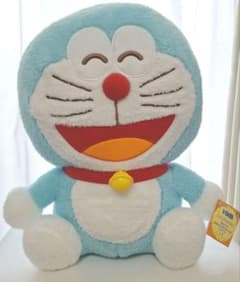 ドラえもんBIGぬいぐるみ　MARUCUTE　スマイル　水色
