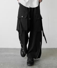 【美品】Casper John パラシュートスラックス M ブラックのサムネイル