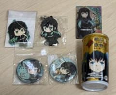 Demon Slayer: Kimetsu no Yaiba Tokito Muichiro Rubber Strap, Can Badge, Card - Bundle Sale