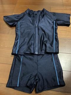 ネイビー 水着セット ジッパー付きのサムネイル