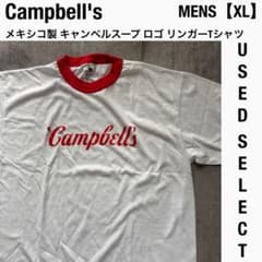【US古着】メキシコ製 キャンベルスープ ロゴ リンガーTシャツ ホワイト XL