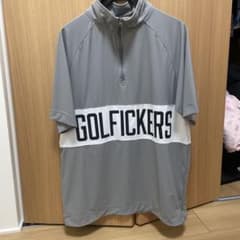 GOLFIGKERS グレー 半袖ハーフジップシャツ GOLFIGKERS グレー 半袖ハーフジップシャツ - メルカリ
