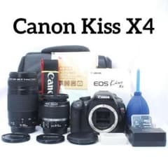 Canon Kiss X4 ショット84回 Wレンズ 手ぶれ補正 超望遠バッグ付