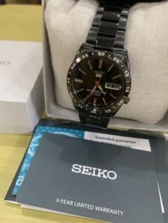 SEIKO 5 7S26-02T0 自動巻き ブラック 保証書・箱付き SEIKO 5 7S26-02T0 自動巻き ブラック 保証書・箱付き - メルカリ
