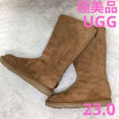 UGG アグ ロングブーツバックジップアップブーツ ブラウン 23cm