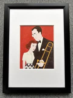 和田誠『映画 グレン・ミラー物語』 A4サイズ 額入り 印刷物 額装品