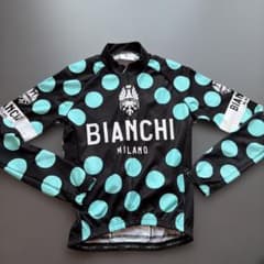 Bianchi サイクルジャージ 水玉柄 Sサイズ　ビアンキ　ドット Bianchi サイクルジャージ 水玉柄 Sサイズ ビアンキ ドット - メルカリ