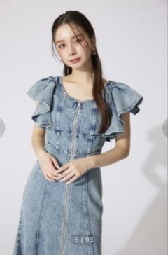 デニムフリルワンピースのサムネイル