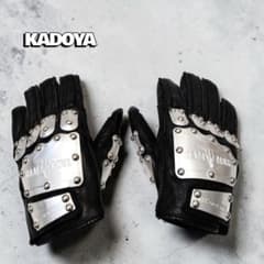 KADOYA カドヤ ハンマーグローブ 本革 メタル プロテクター バイク
