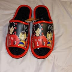 【新品未使用】ハイキュー!! 健康サンダル サイズL 音駒　黒尾鉄朗 孤爪研磨のサムネイル