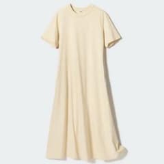 UNIQLO エアリズムコットンワンピース　ロングワンピース　ベージュのサムネイル