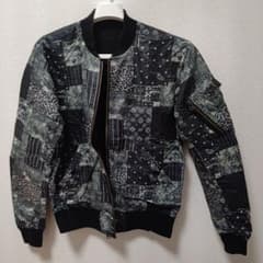 BEN DAVIS パッチワーク MA-1ジャケット M　ペイズリー　バンダナのサムネイル