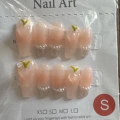 ネイルチップ ピーチデザイン Sサイズのサムネイル