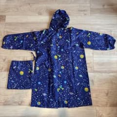 ☆お値下げ☆ZAZZY ZAPS キッズ レインコート 宇宙柄 130cmのサムネイル