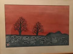 日下田　博　藍染織　藍染絵　四季図 安い日下田 藍染の通販商品を比較 | ショッピング情報のオークファン