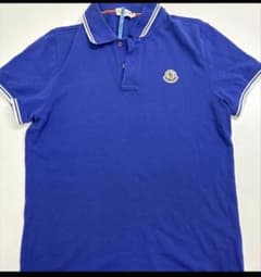 MONCLER ポロシャツ ブルー Sサイズ - メルカリ