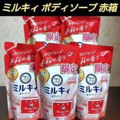 밀키 바디 비누 카우브랜드 빨간 상자의 향기 리필 용 360ml 5 개