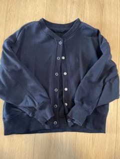 gu トレーナー生地カーディガン ネイビー　120cmのサムネイル