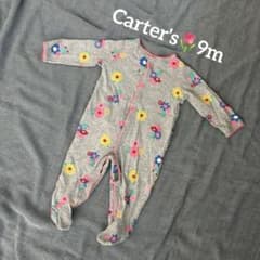 carter's 花柄ロンパース　つま先あり　ベビー9mのサムネイル