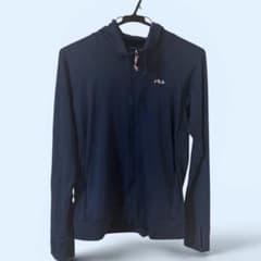 FILA フィラ　メッシュUVカット　ラッシュガード フルジップパーカーネイビーのサムネイル