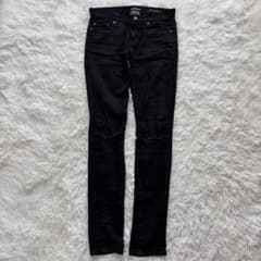 希少 SAINTLAURENT エディ期 ブラッククラッシュデニムパンツ 26