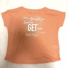 TIGORA レディース 半袖 Tシャツ M オレンジ ヨガ トレーニングのサムネイル