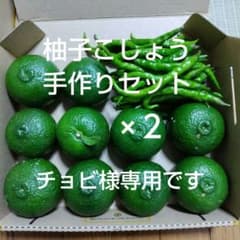 ①青ゆず 青唐辛子 柚子ごしょう手作りセット×２のサムネイル