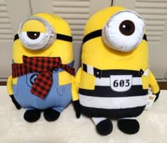 未使用】ミニオンぬいぐるみ 2体タグ付き ビックサイズ