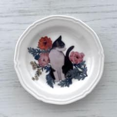 新品　キャットポピア　アンティークプレート　ハチワレ　ねこ　ネコ　キャット　猫 新品 キャットポピア アンティークプレート ハチワレ ねこ ネコ