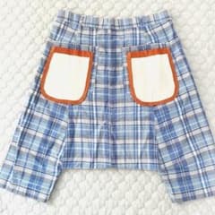 コムデギャルソンオムプリュス サルエルパンツ チェック ブルー系