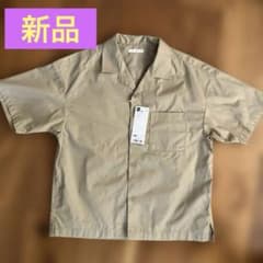 【新品】GU BOYS オープンカラーシャツ 130cm ベージュのサムネイル