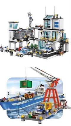 LEGO CITY 警察署 7744 レゴシティの港 7994(開封済み箱無し)のサムネイル