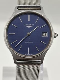 美品】ロンジン 自動巻き【994 4201】デイト ブルー【稼働品】メンズ 