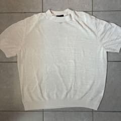 ZARA ホワイト　半袖サマーニット　Tシャツのサムネイル