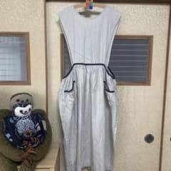 さざなみ　リネン　エプロンワンピースのサムネイル