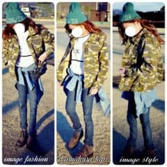 GRLや韓国お好きな方オススメ品カモフラjacketのサムネイル