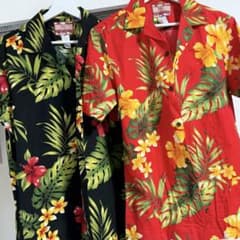 アロハシャツ♡RJC♡2枚セット♡フラワー柄♡ハワイ製♡かりゆしウェア♡リゾートのサムネイル