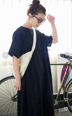 新品 フリークスストア USAコットンビッグシルエットTシャツワンピース 黒のサムネイル