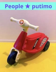 People putimo キッズ用三輪車 レッド スクーター型 乗用玩具